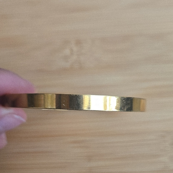 Gold Greek Key Bangle Bracelet - Picture 5 of 5